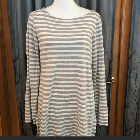 Eileen Fisher Tops - Nwot Eileen Fisher S 💯 linen gray white top tunic